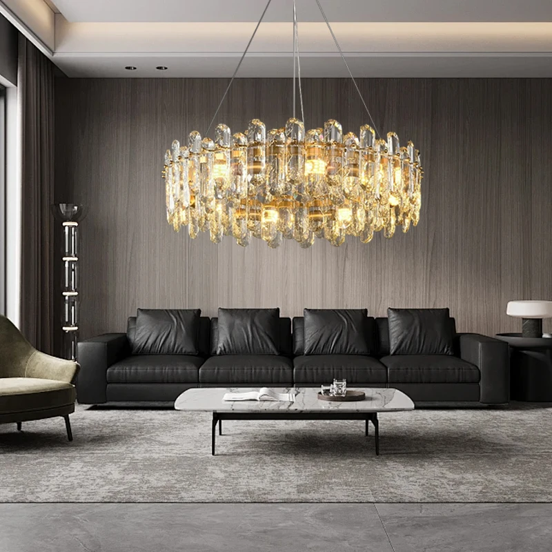 Round Crystal Gold Ceiling Chandeliers Nordic Home Decor Light Fixture French Style Modern Lighting for Living Room Hall Decor
Round Crystal Gold Ceiling Chandeliers Nordic Home Decor Light Fixture French Style Modern Lighting for Living Room Hall Decor