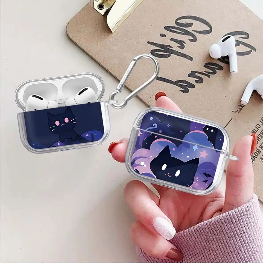 Чехол для Airpods 2 1 Pro2 Pro3 4 Pro 3, прозрачный чехол для наушников, черный, с изображением кошки и звездной ночи
Чехол для Airpods 2 1 Pro2 Pro3 4 Pro 3, прозрачный чехол для наушников, черный, с изображением кошки и звездной ночи