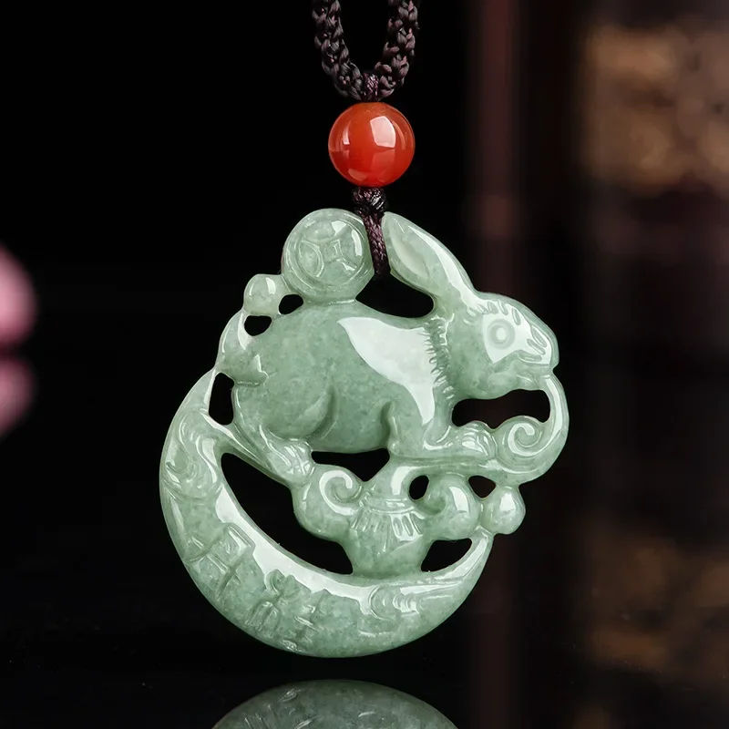 Burmese Jade Rabbit Pendant Necklace Natural Men Charms Gift Real Green Jadeite Jewelry Choker Amulet Emerald Amulets
Burmese Jade Rabbit Pendant Necklace Natural Men Charms Gift Real Green Jadeite Jewelry Choker Amulet Emerald Amulets