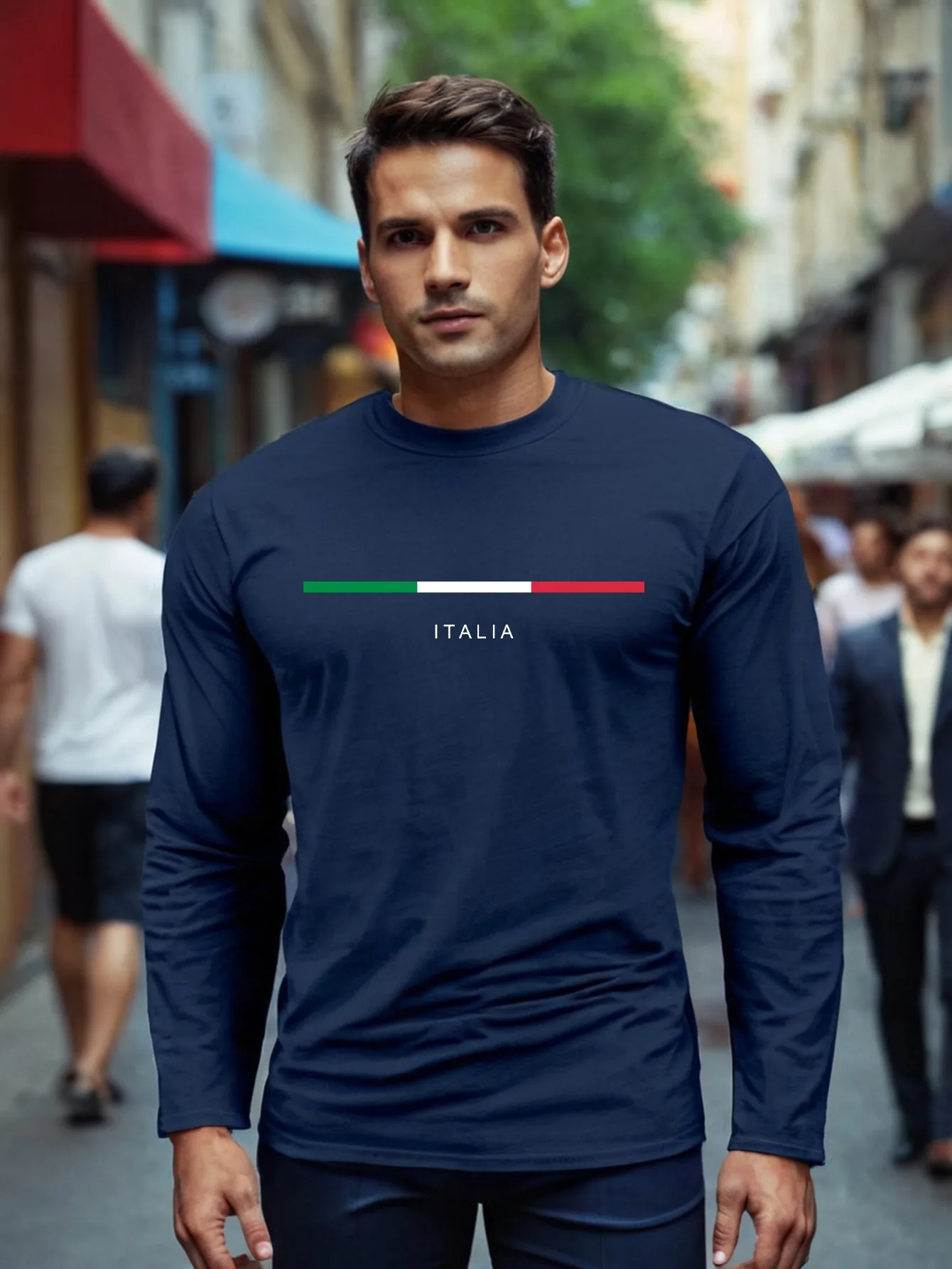 Мужская футболка свободного кроя из 100% чистого хлопка, удобная футболка для спорта и отдыха с круглым вырезом и длинными рукавами с рисунком американского орла
Мужская футболка свободного кроя из 100% чистого хлопка, удобная футболка для спорта и отдыха с круглым вырезом и длинными рукавами с рисунком американского орла