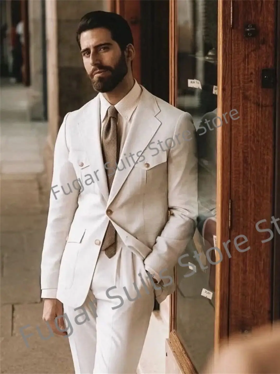 Gentleman White Suits For Men Slim Fit Notched Lapel Groom Tuxedos 2 Pieces Sets Business Male Blazer Costume Homme
Gentleman White Suits For Men Slim Fit Notched Lapel Groom Tuxedos 2 Pieces Sets Business Male Blazer Costume Homme