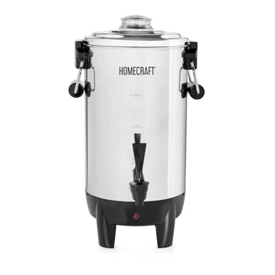 Quick-Brewing 1000-Watt Automatic 30-Cup Coffee Urn - Stainless Steel
Quick-Brewing 1000-Watt Automatic 30-Cup Coffee Urn - Stainless Steel