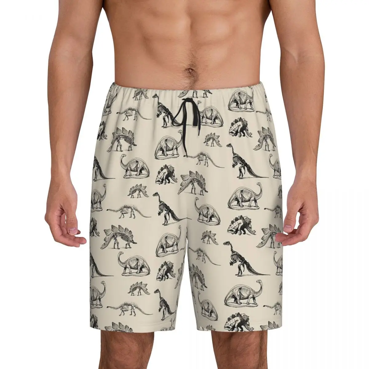 Мужские короткие пижамные шорты с винтажными иллюстрациями скелетов динозавров в музейном стиле, для сна и отдыха
Мужские короткие пижамные шорты с винтажными иллюстрациями скелетов динозавров в музейном стиле, для сна и отдыха