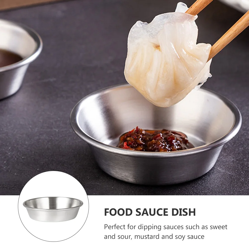 4pcs Stainless Steel Sauce Dishes Soy Dipping Bowls Small Size for Kitchen Camping Tableware Set Seasoning Plates
4pcs Stainless Steel Sauce Dishes Soy Dipping Bowls Small Size for Kitchen Camping Tableware Set Seasoning Plates