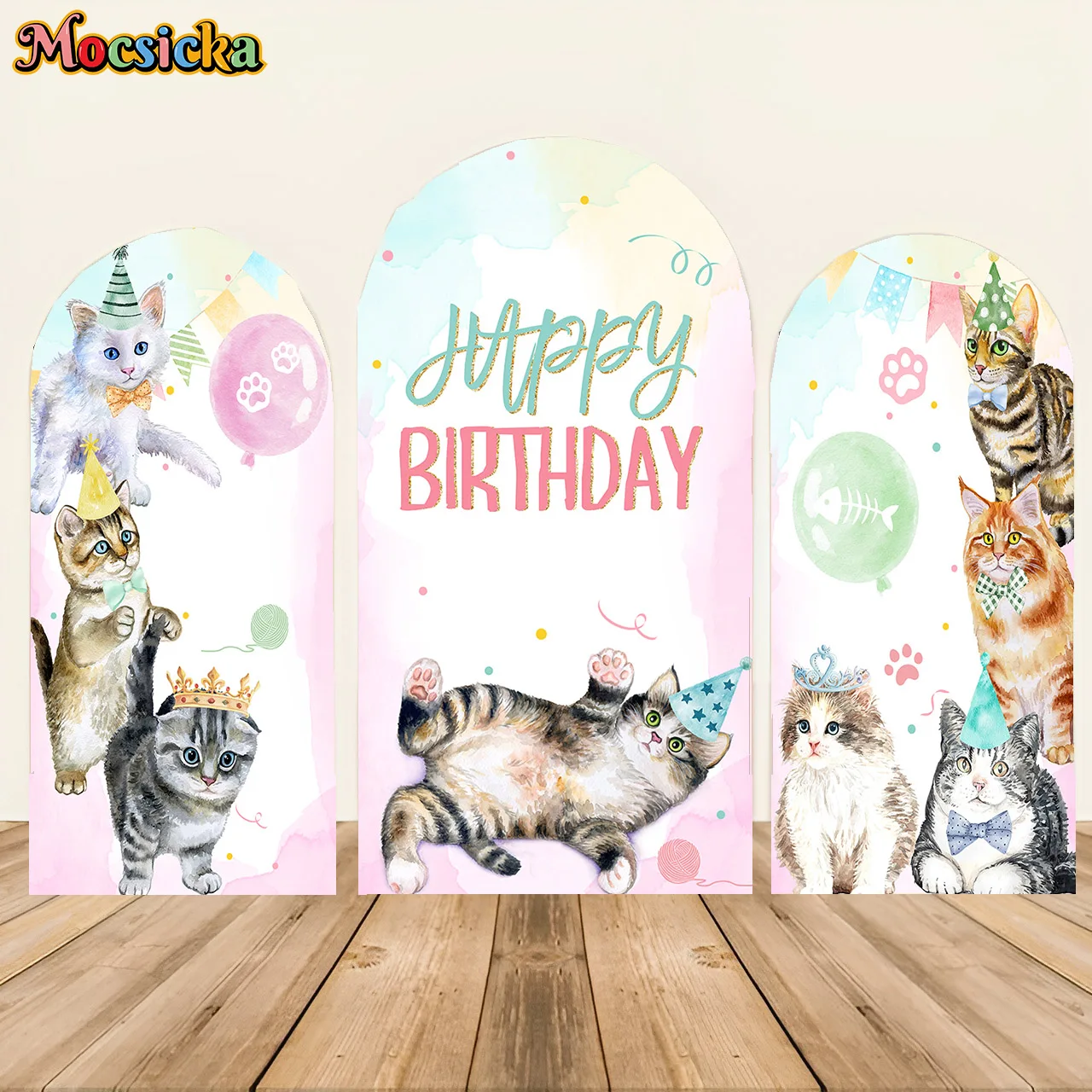 Mocsicka birthday party cake smash Cute cat baby shower decoration double stitched arch photography background photo background
Mocsicka birthday party cake smash Cute cat baby shower decoration double stitched arch photography background photo background