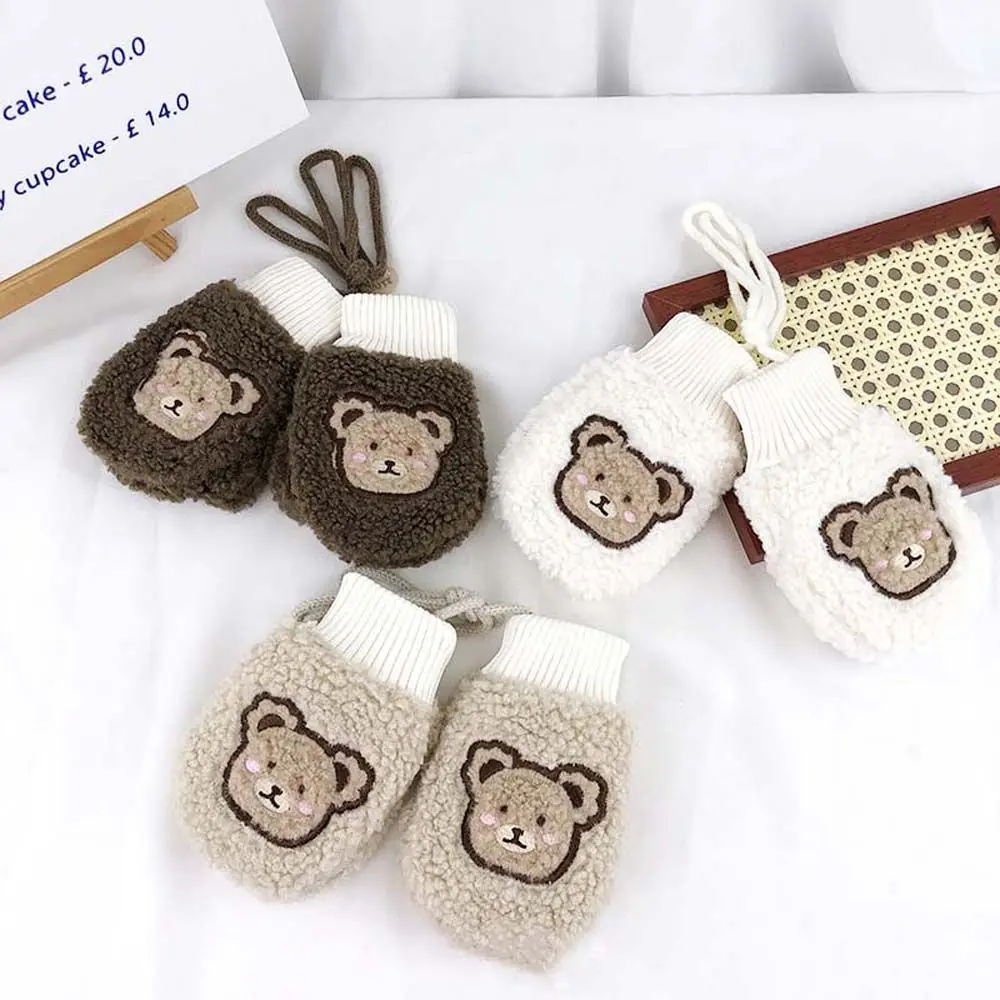 Outdoor Keep Warm Cartoon Windproof Plush Hanging Neck Gloves Full Finger Mittens Kids Gloves Children Bear Gloves
Outdoor Keep Warm Cartoon Windproof Plush Hanging Neck Gloves Full Finger Mittens Kids Gloves Children Bear Gloves