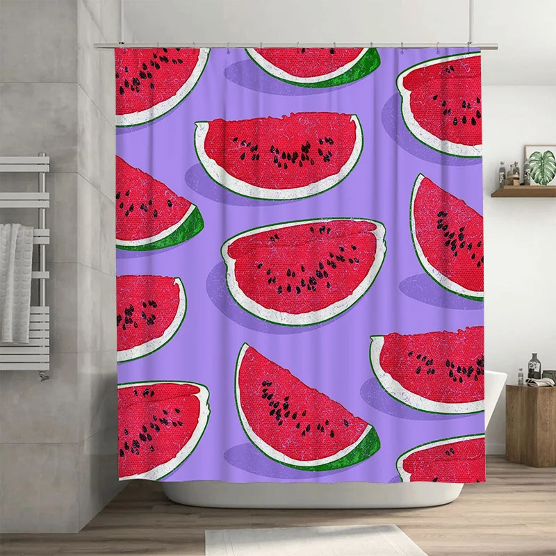 Creative Watermelon Shower Curtain: Bright Red Slices Pattern for Bathroom Decor Waterproof Fabric Pink Purple Colors Perfect Gi
Creative Watermelon Shower Curtain: Bright Red Slices Pattern for Bathroom Decor Waterproof Fabric Pink Purple Colors Perfect Gi
