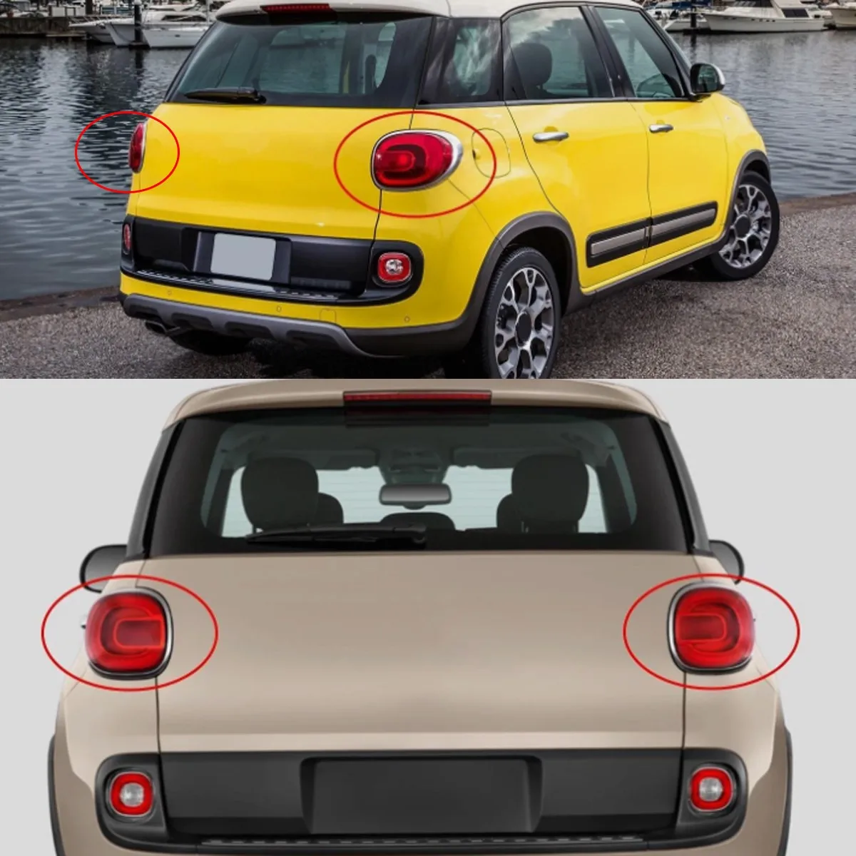For Fiat 500L Petrol Hatch 2014-2020 Chrome Taillight Lamp Trim Ring Car Light frame Cover Cap Replace 68235995AA 68235996AA
For Fiat 500L Petrol Hatch 2014-2020 Chrome Taillight Lamp Trim Ring Car Light frame Cover Cap Replace 68235995AA 68235996AA