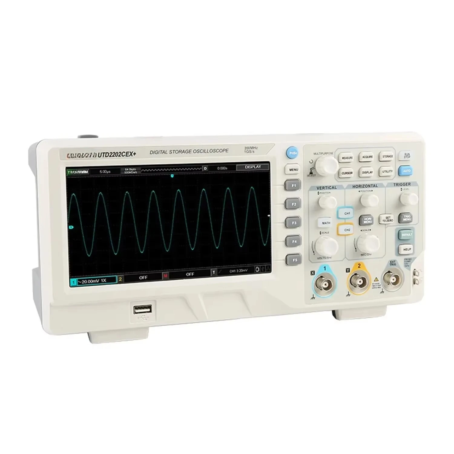 Gold seller UTD2202CEX+ LCD Digital Oscilloscope 200Mhz USB Dual Channel 1G Sampling Rate High Voltage Probe PC Portable O
Gold seller UTD2202CEX+ LCD Digital Oscilloscope 200Mhz USB Dual Channel 1G Sampling Rate High Voltage Probe PC Portable O