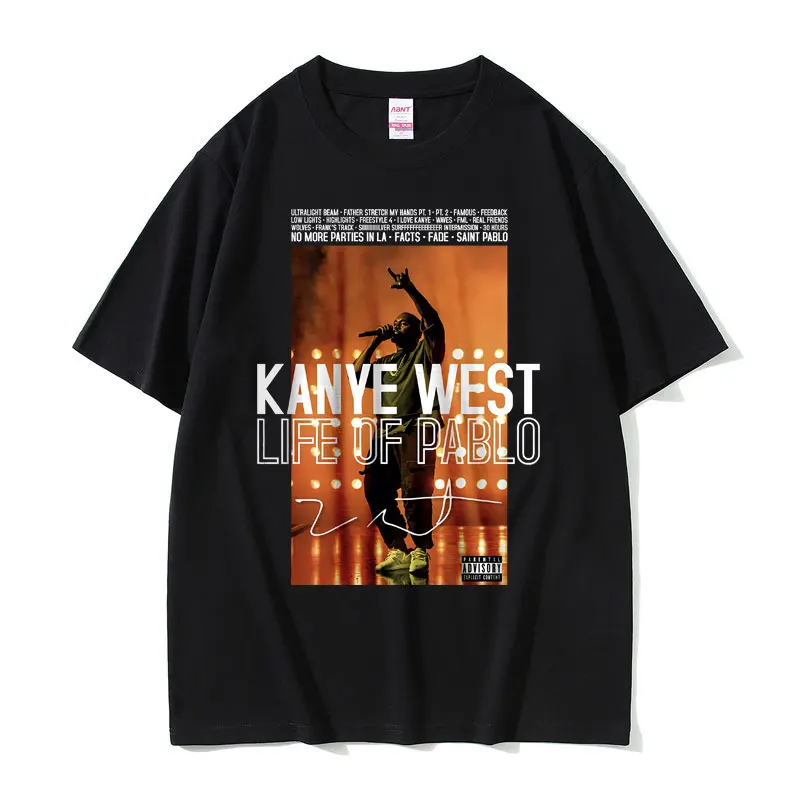 Kanye West The Life of Pablo Graphic Print Tshirt Men's Vintage Trend Short Sleeve T-shirt Men Women Hip Hop Oversized T Shirts
Kanye West The Life of Pablo Graphic Print Tshirt Men's Vintage Trend Short Sleeve T-shirt Men Women Hip Hop Oversized T Shirts