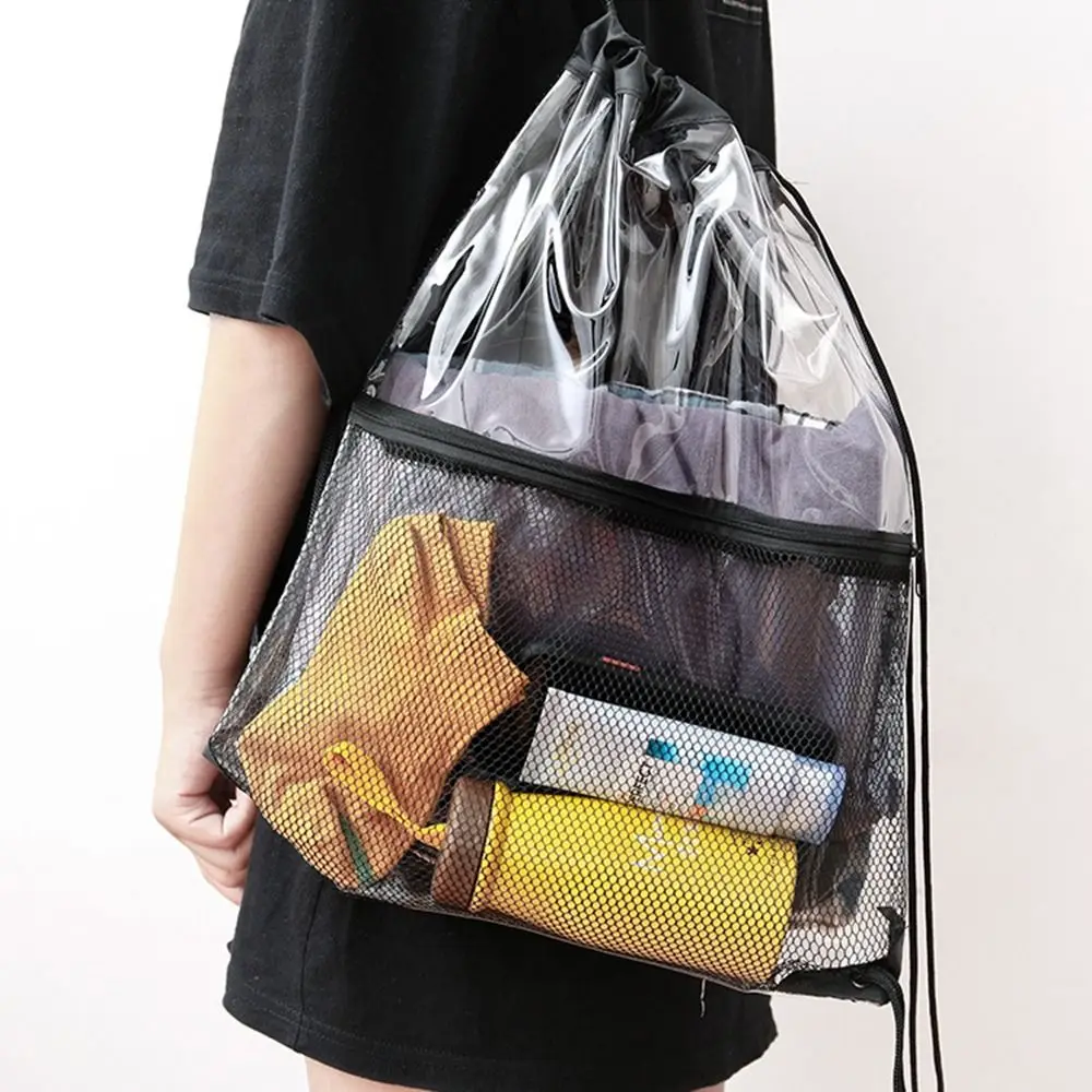 Portable Large Capacity Drawstring Backpack Beach Bag Foldable PVC Transparent Bag Waterproof Swimming Bag Jelly Bag Women
Portable Large Capacity Drawstring Backpack Beach Bag Foldable PVC Transparent Bag Waterproof Swimming Bag Jelly Bag Women