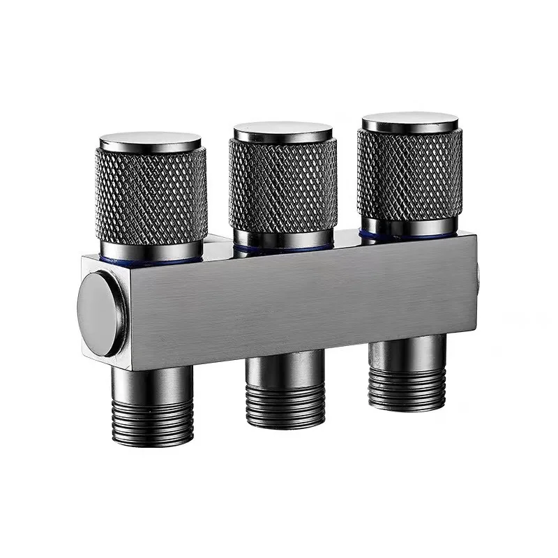 Brass Gun Grey 1 in 3 Output Angle Valve Toilet Inlet Water Valve Multifunctional Valve Washing Machine faucet control valve
Brass Gun Grey 1 in 3 Output Angle Valve Toilet Inlet Water Valve Multifunctional Valve Washing Machine faucet control valve