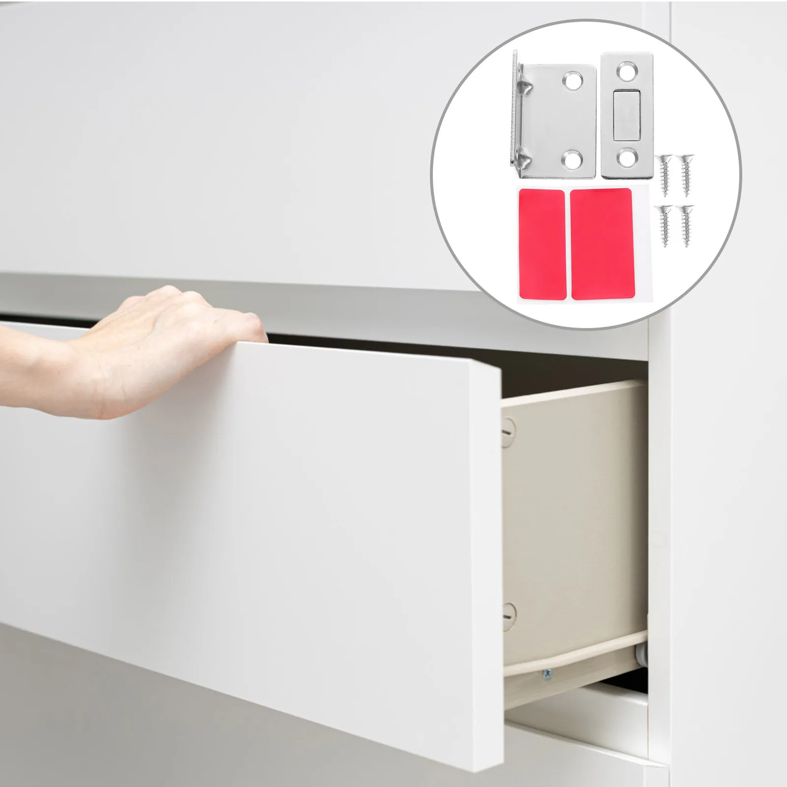 6Set Cabinet Magnetic Door Catch Thin Invisible Drawer Magnet Catch Adhesive Strong Hold Magnet Door Latch Thin Magnets 
6Set Cabinet Magnetic Door Catch Thin Invisible Drawer Magnet Catch Adhesive Strong Hold Magnet Door Latch Thin Magnets