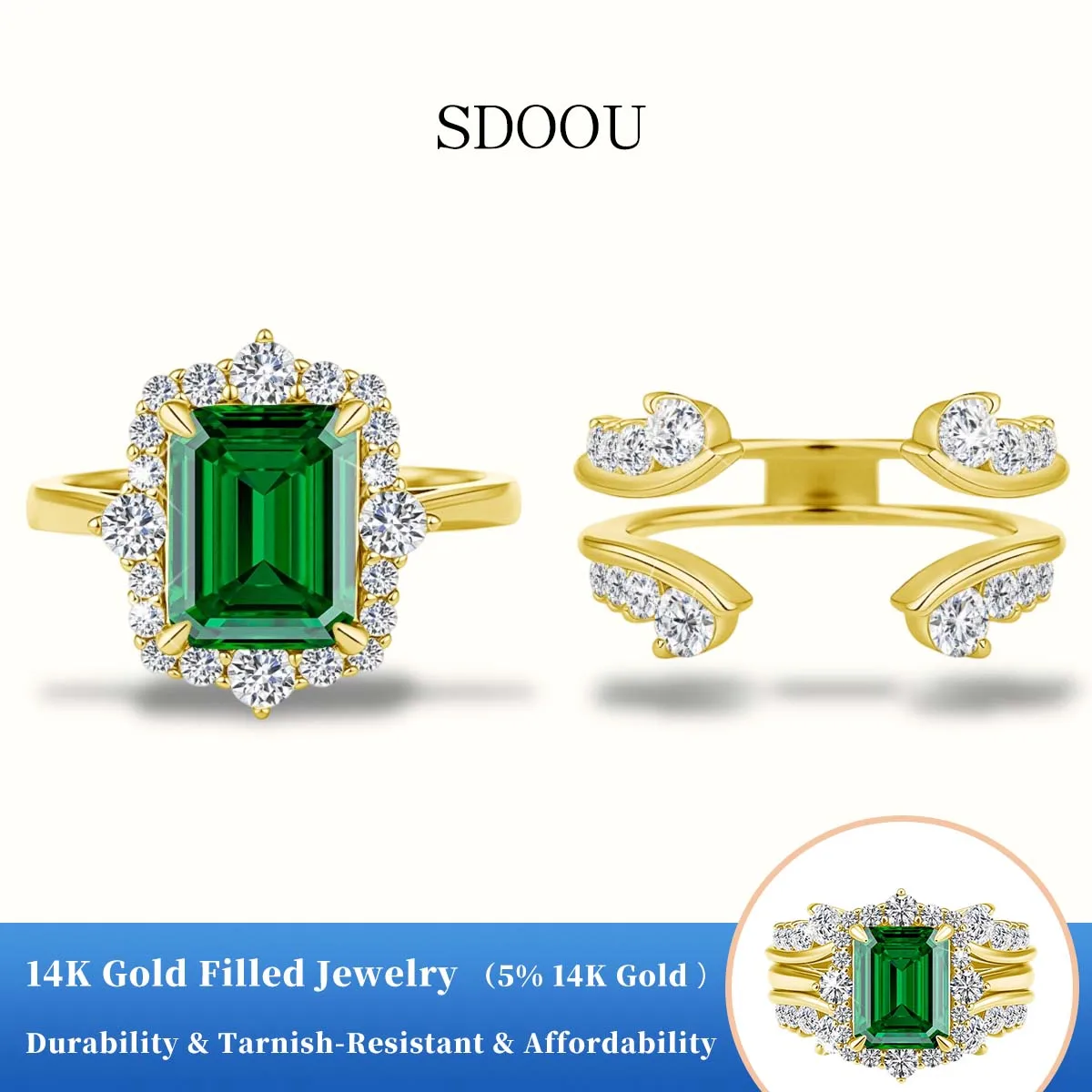 Роскошное кольцо с муассанитом изумрудной огранки 3 карата для женщин, из золота 14K, обручальное, для свадебной вечеринки, новинка 2026 года
Роскошное кольцо с муассанитом изумрудной огранки 3 карата для женщин, из золота 14K, обручальное, для свадебной вечеринки, новинка 2026 года