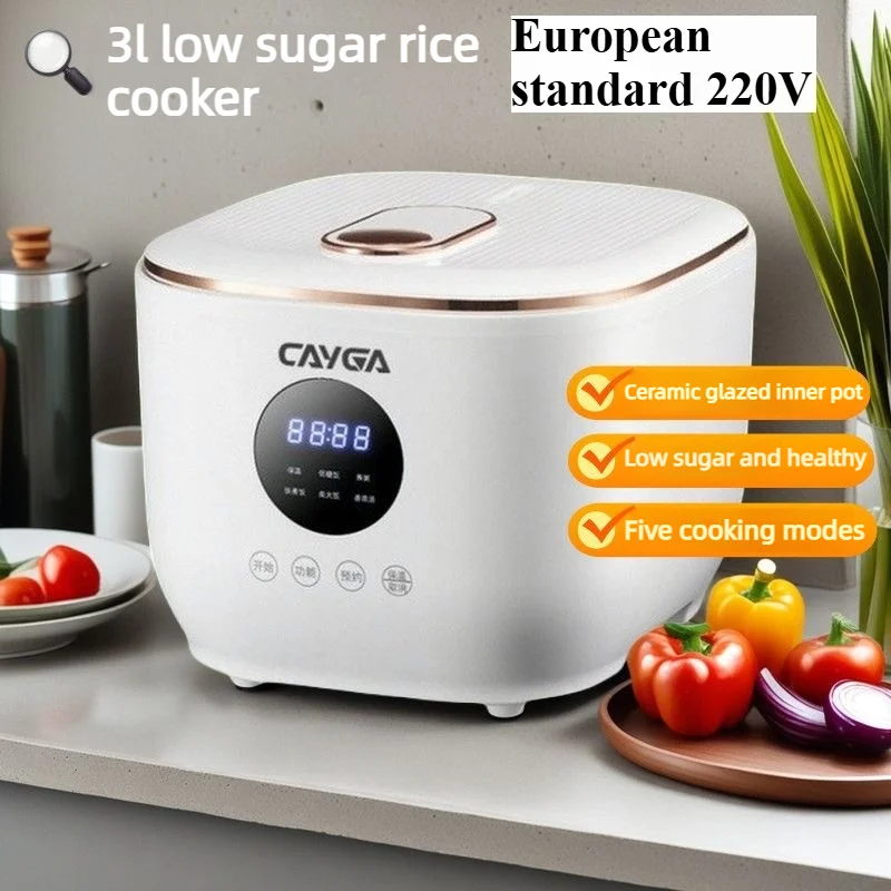 3L Home Smart Rice Cooker Scheduled Reservation for Cooking 220V Ceramic Glazed Inner Pot Delivery Low Sugar Steamer Basket
3L Home Smart Rice Cooker Scheduled Reservation for Cooking 220V Ceramic Glazed Inner Pot Delivery Low Sugar Steamer Basket