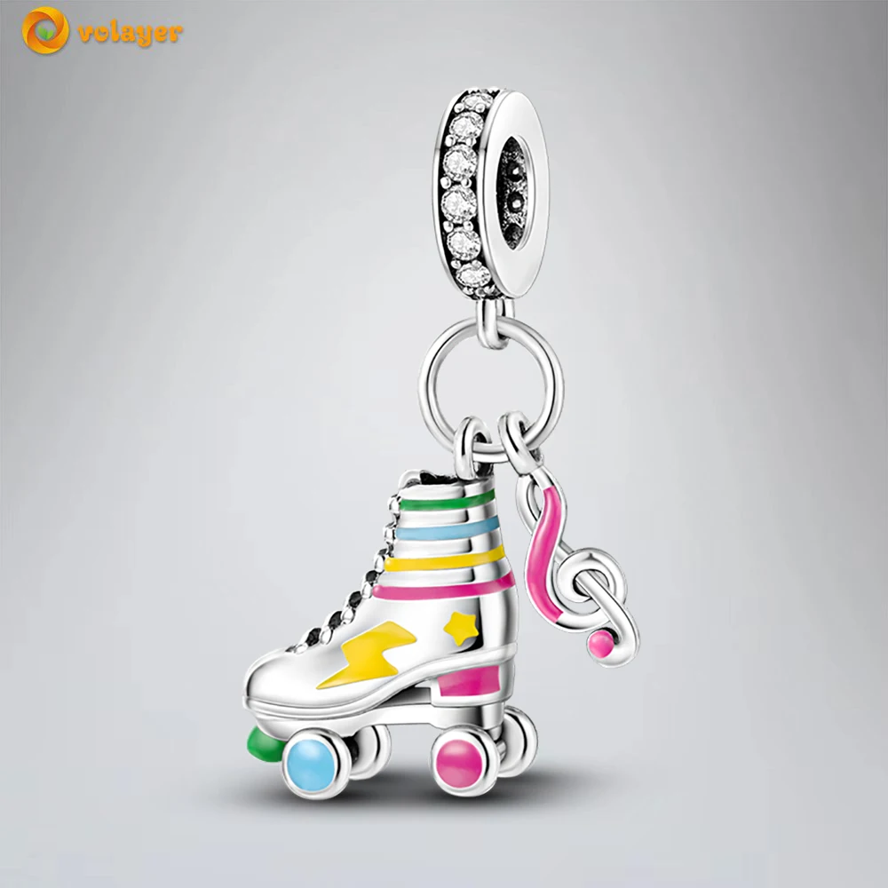 Volayer 925 Sterling Silver BeadsNight Glide Wheel Shoe Dangl fit Original Pandora Bracelets for Women DIY Jewelry Free shipping
Volayer 925 Sterling Silver BeadsNight Glide Wheel Shoe Dangl fit Original Pandora Bracelets for Women DIY Jewelry Free shipping