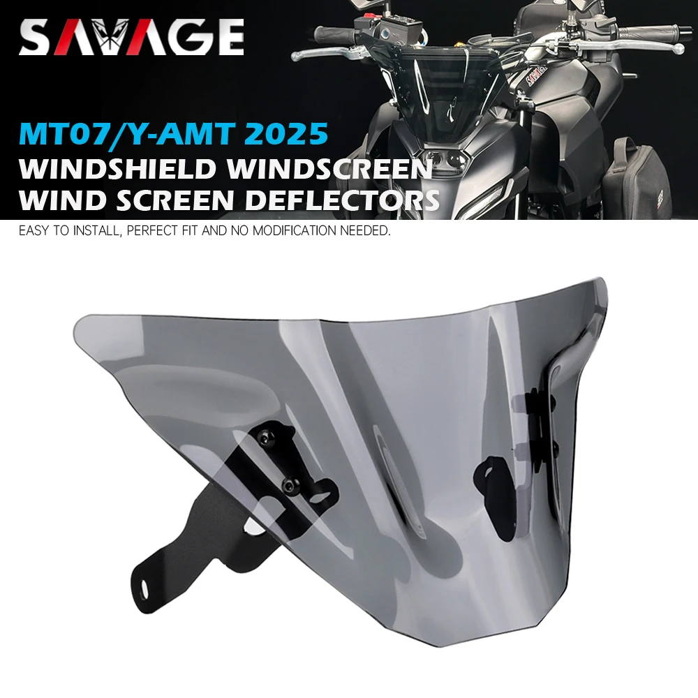 MT07 2025 Motorcycle Windshield Windscreen MT-07 YAMT Wind Shield Wind Deflector with Mount Bracket For Yamaha MT07 Y-AMT
MT07 2025 Motorcycle Windshield Windscreen MT-07 YAMT Wind Shield Wind Deflector with Mount Bracket For Yamaha MT07 Y-AMT