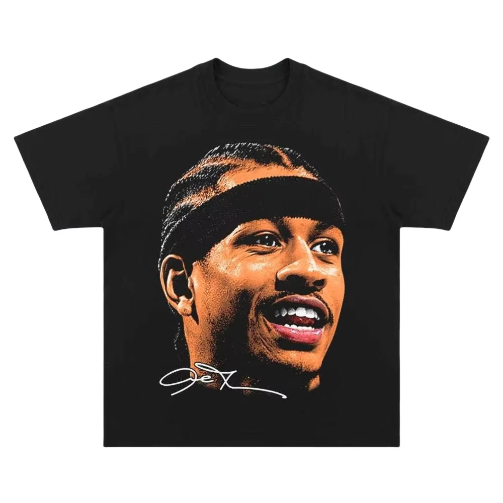 NBA Iverson голова с принтом High Street спортивная баскетбольная одежда летняя мужская женская спортивная футболка модная свободная с короткими рукавами
NBA Iverson голова с принтом High Street спортивная баскетбольная одежда летняя мужская женская спортивная футболка модная свободная с короткими рукавами