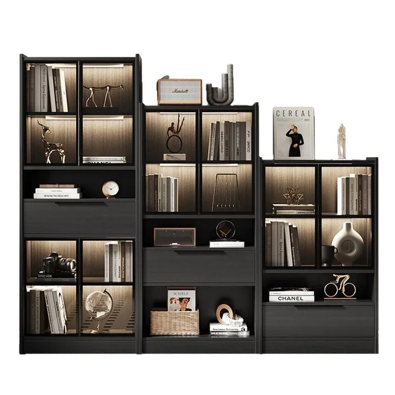 Living room bookcase with glass door locker integrated household combination cabinet staircase storage
Living room bookcase with glass door locker integrated household combination cabinet staircase storage