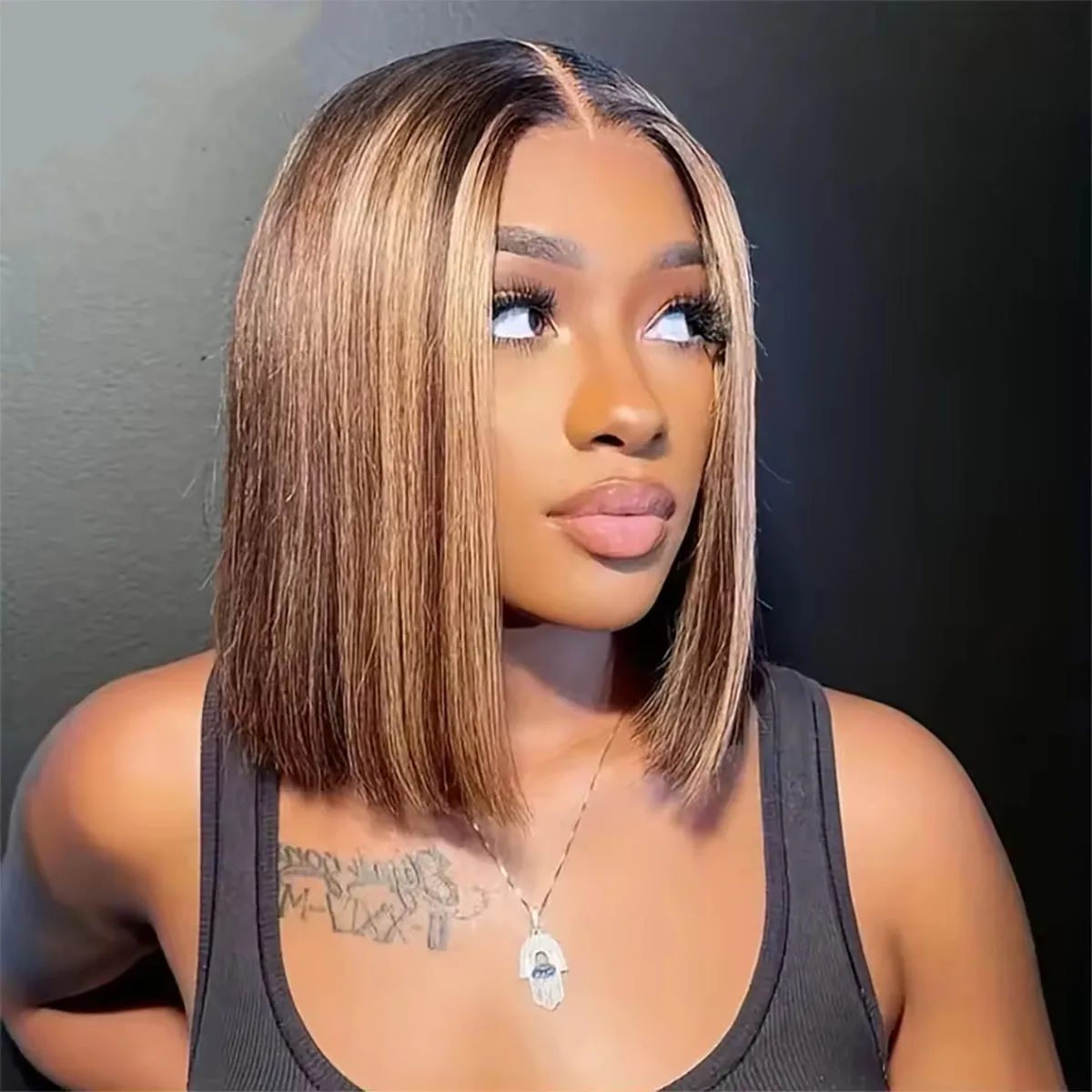 Highlight 4/27 Bone Straight Short Bob Wig Human Hair 200% Brown Blonde Piano Colored 13x4 Lace Frontal Human Hair Wig On Sale
Highlight 4/27 Bone Straight Short Bob Wig Human Hair 200% Brown Blonde Piano Colored 13x4 Lace Frontal Human Hair Wig On Sale