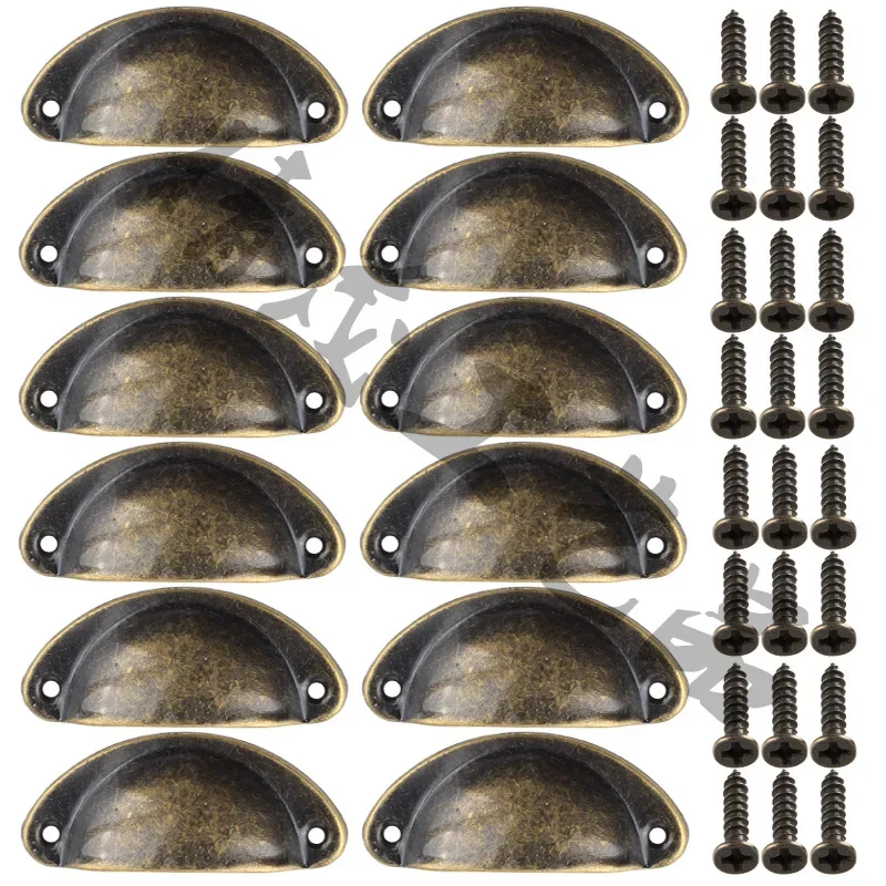 82MM Cabinet Retro Handles Shell Tin Semi-circular Kitchen Cabinet Drawers Handles for Furniture Vintage 12pcs
82MM Cabinet Retro Handles Shell Tin Semi-circular Kitchen Cabinet Drawers Handles for Furniture Vintage 12pcs
