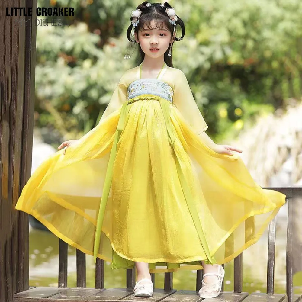 Girls Hanfu Clothing Chinese Ancient Costume Yellow Chinese Traditional Dress for Kids Stage Wear Children Hanfu Cosplay
Girls Hanfu Clothing Chinese Ancient Costume Yellow Chinese Traditional Dress for Kids Stage Wear Children Hanfu Cosplay
