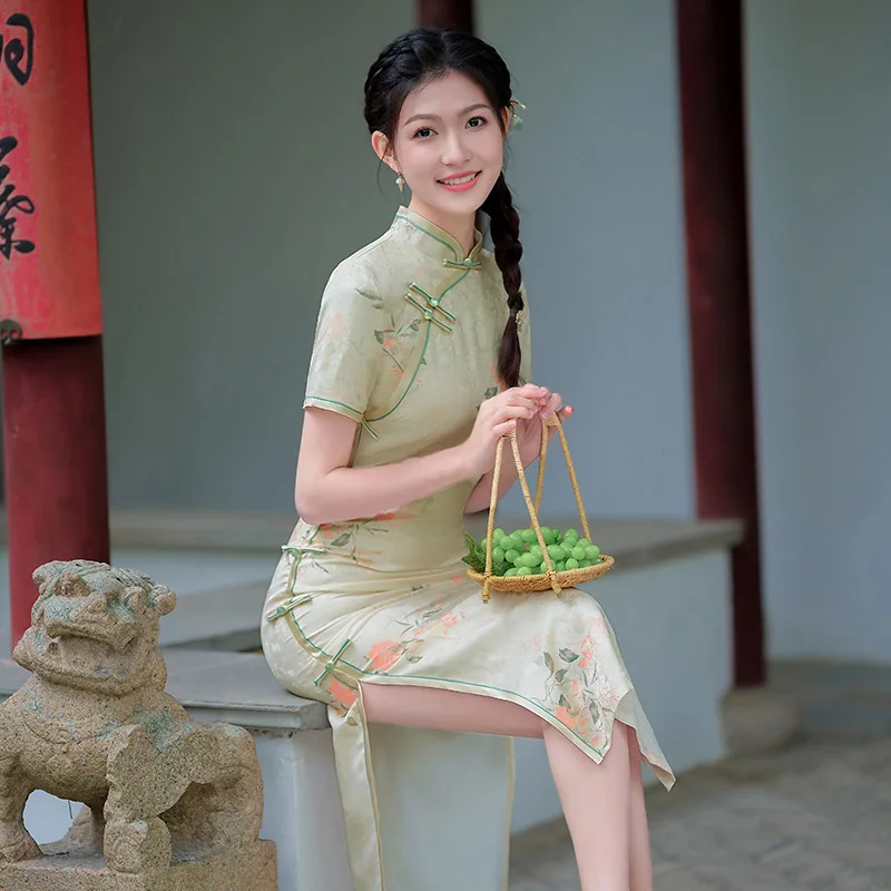 Long Improved Qipao 2023 Temperament Fashion Young Girls Dress Chinese Style Evening Cheongsam Dress Modern for Women Summer
Long Improved Qipao 2023 Temperament Fashion Young Girls Dress Chinese Style Evening Cheongsam Dress Modern for Women Summer