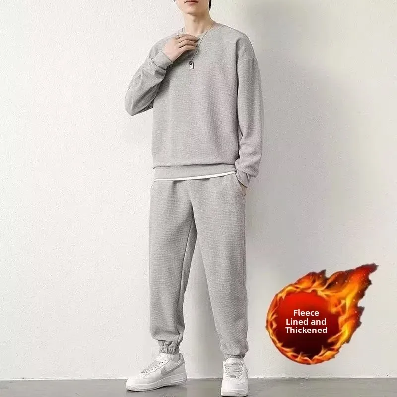 Мужской зимний комплект повседневной спортивной одежды Fce Lined Thi, удобный комплект с капюшоном свободного покроя, модные длинные хлопковые брюки све
Мужской зимний комплект повседневной спортивной одежды Fce Lined Thi, удобный комплект с капюшоном свободного покроя, модные длинные хлопковые брюки све