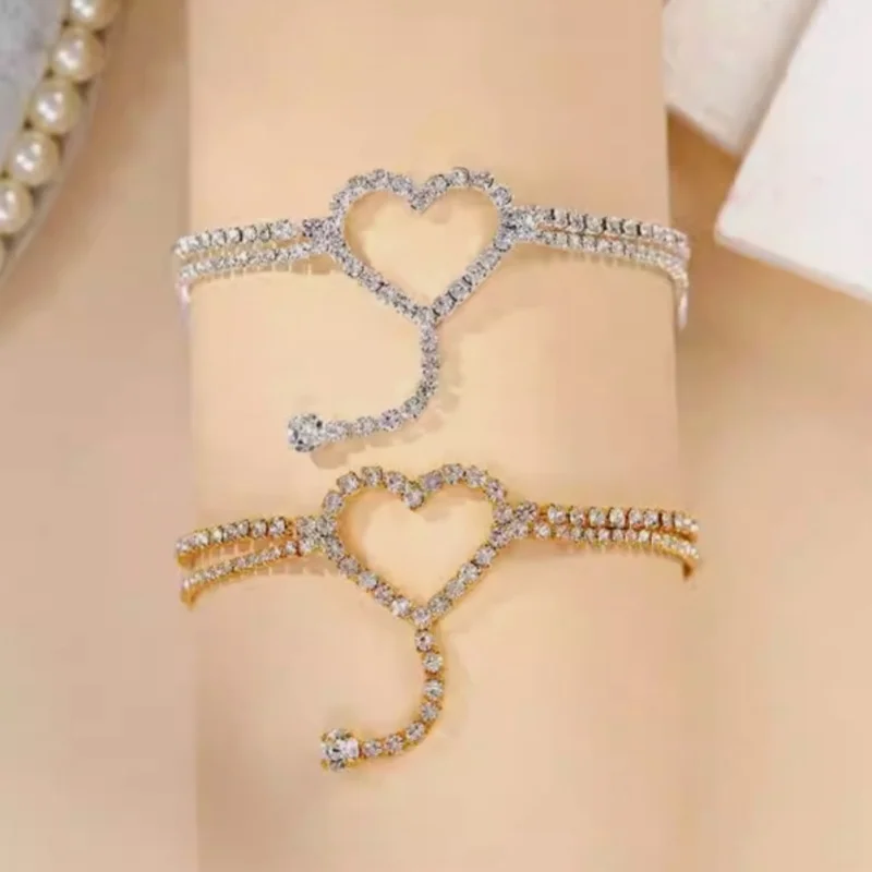 2025 Boho Tassel Heart Rhinestone Foot Chain Double Layer Tennis five-pointed Star Anklet for Women Bracelet on Leg Jewelry 
2025 Boho Tassel Heart Rhinestone Foot Chain Double Layer Tennis five-pointed Star Anklet for Women Bracelet on Leg Jewelry