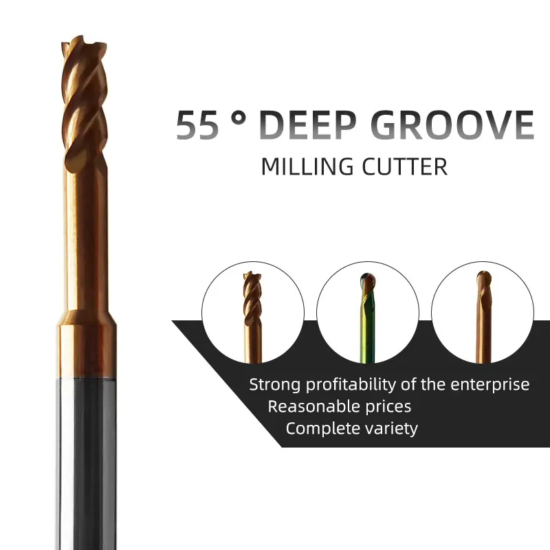 CR Deep Groove Milling Cutter HRC55 Long Neck End Mill D1-2.5 Carbide CNC Tool 6 -50 Lengthened Deep Hole
CR Deep Groove Milling Cutter HRC55 Long Neck End Mill D1-2.5 Carbide CNC Tool 6 -50 Lengthened Deep Hole