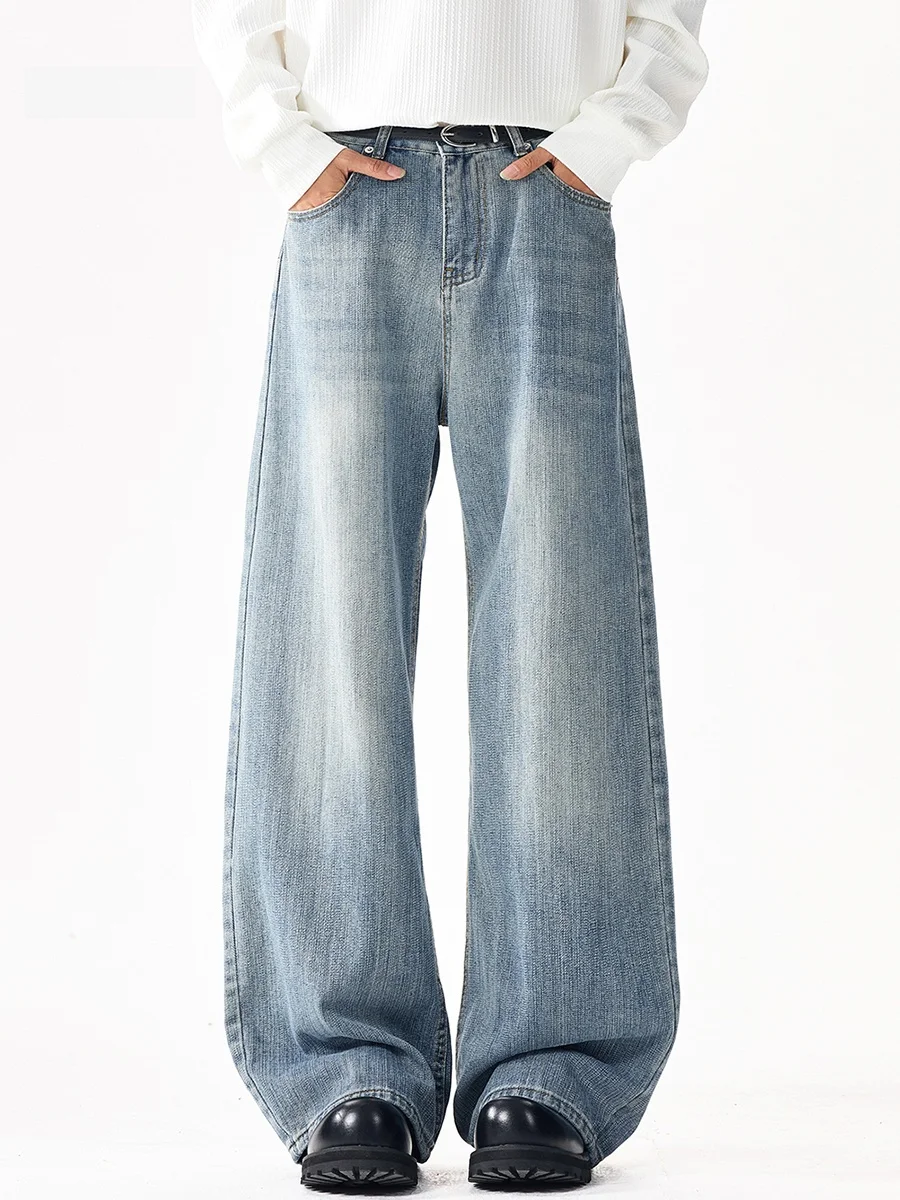 Retro Waed Bamboo Fiber Denim Jeans Men's Autumn Loose Straight Wide Leg Pants Drapey adual Color Cotton Polyester Blend
Retro Waed Bamboo Fiber Denim Jeans Men's Autumn Loose Straight Wide Leg Pants Drapey adual Color Cotton Polyester Blend