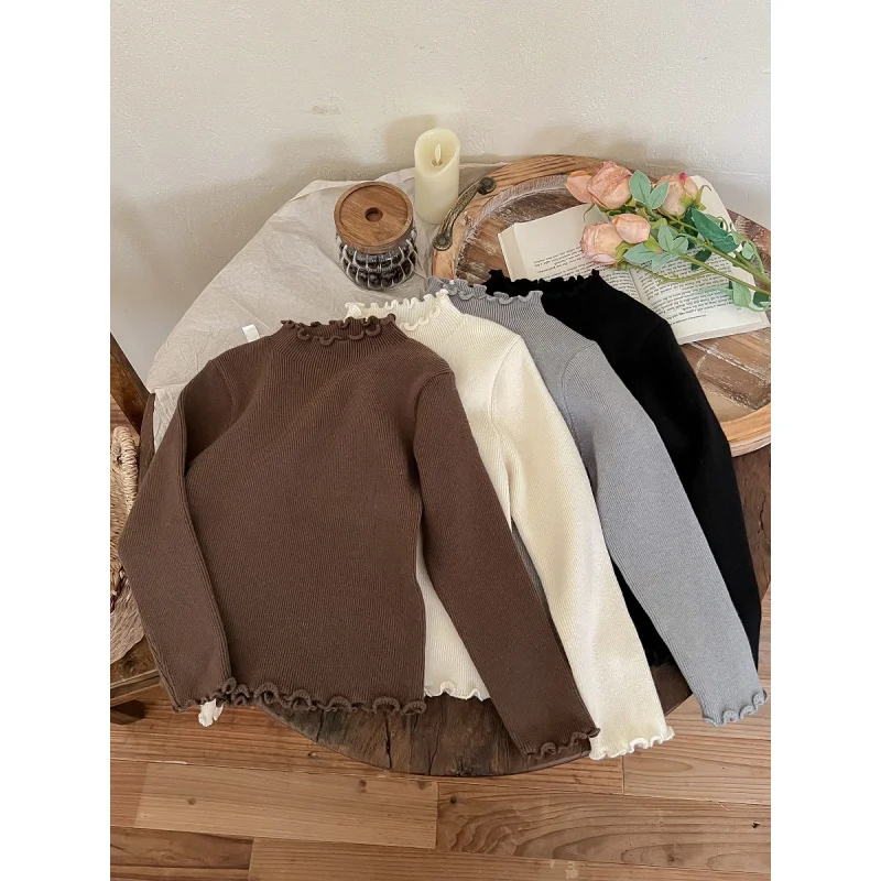Girls' Bottoming Shirt Children's Winter Clothing Solid Color Sweater Baby Girls' Half Turtleneck Bottoming Sweater Children's C
Girls' Bottoming Shirt Children's Winter Clothing Solid Color Sweater Baby Girls' Half Turtleneck Bottoming Sweater Children's C