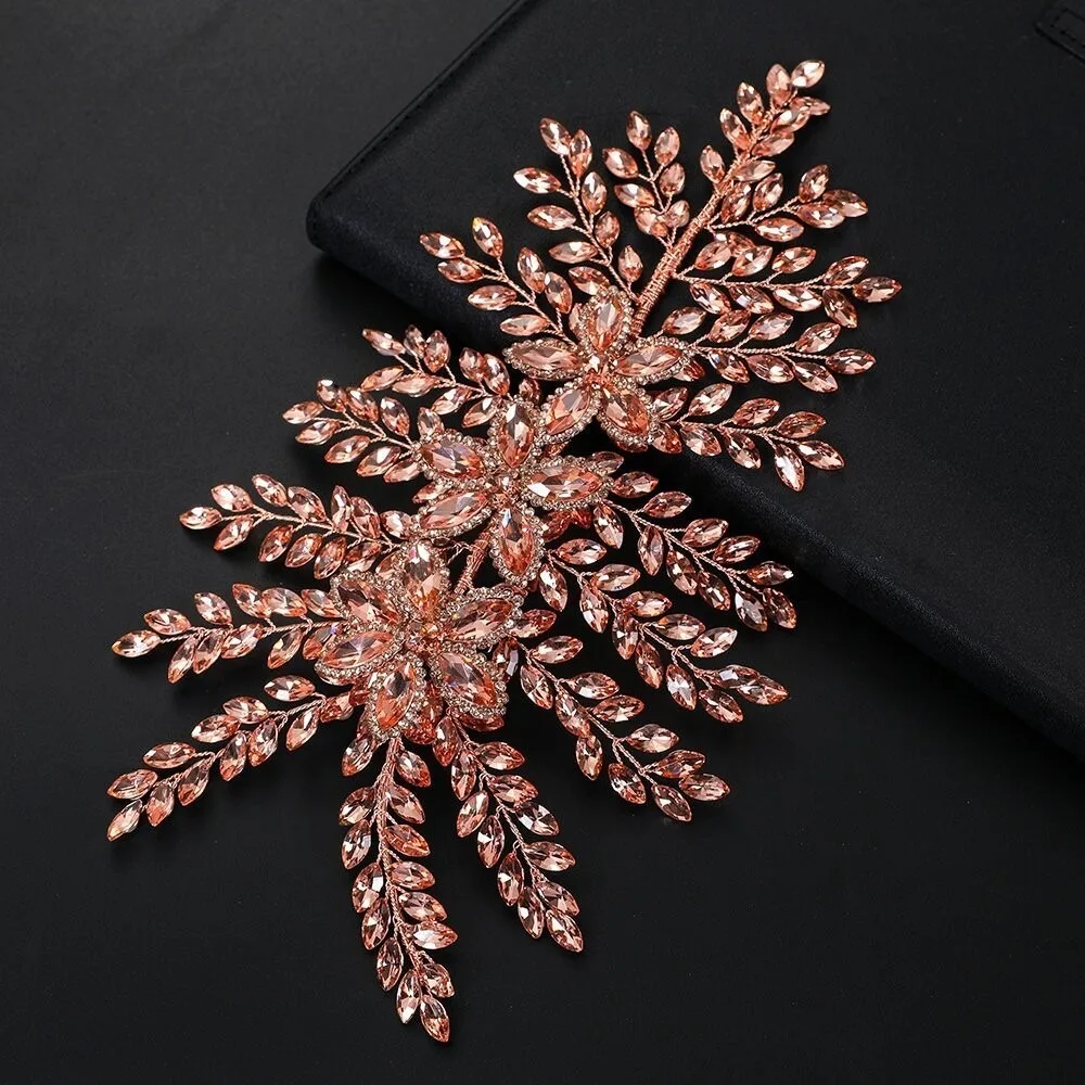 Elegant Wedding Headband Handmade Sparkling Crystal Tiaras Rhinestone Flower Leaf Design Bride Crown Tiaras
Elegant Wedding Headband Handmade Sparkling Crystal Tiaras Rhinestone Flower Leaf Design Bride Crown Tiaras