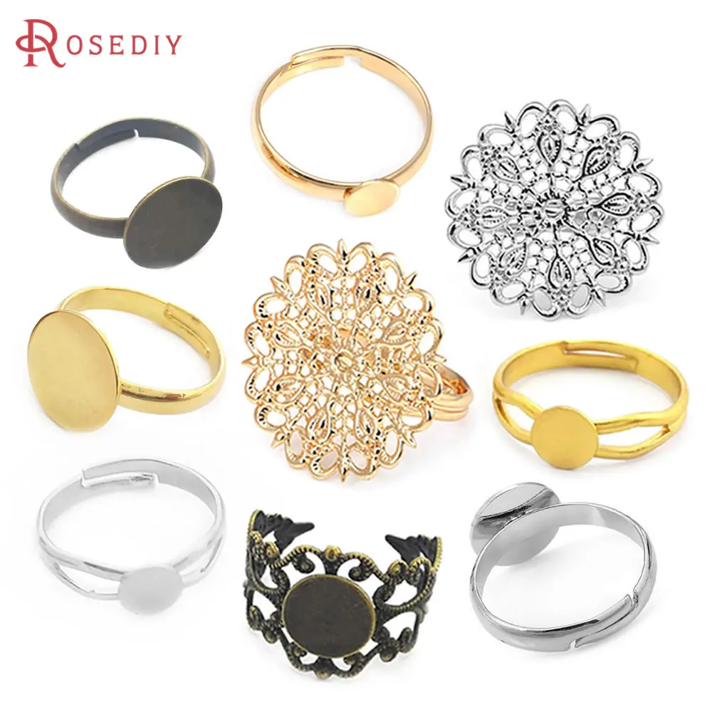 6MM 8MM 10MM 12MM 18K Gold Color Brass Rings Trays Ring Base Ring Setting Jewelry Making High Quality Diy Accessories
6MM 8MM 10MM 12MM 18K Gold Color Brass Rings Trays Ring Base Ring Setting Jewelry Making High Quality Diy Accessories
