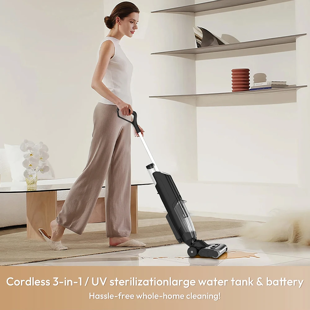 Electric Wet Dry Vacuum Cleaner Self-Propelled Lithium Battery Edge Cleaning Floor Washer LED Display for Home and HotelCleaning
Electric Wet Dry Vacuum Cleaner Self-Propelled Lithium Battery Edge Cleaning Floor Washer LED Display for Home and HotelCleaning