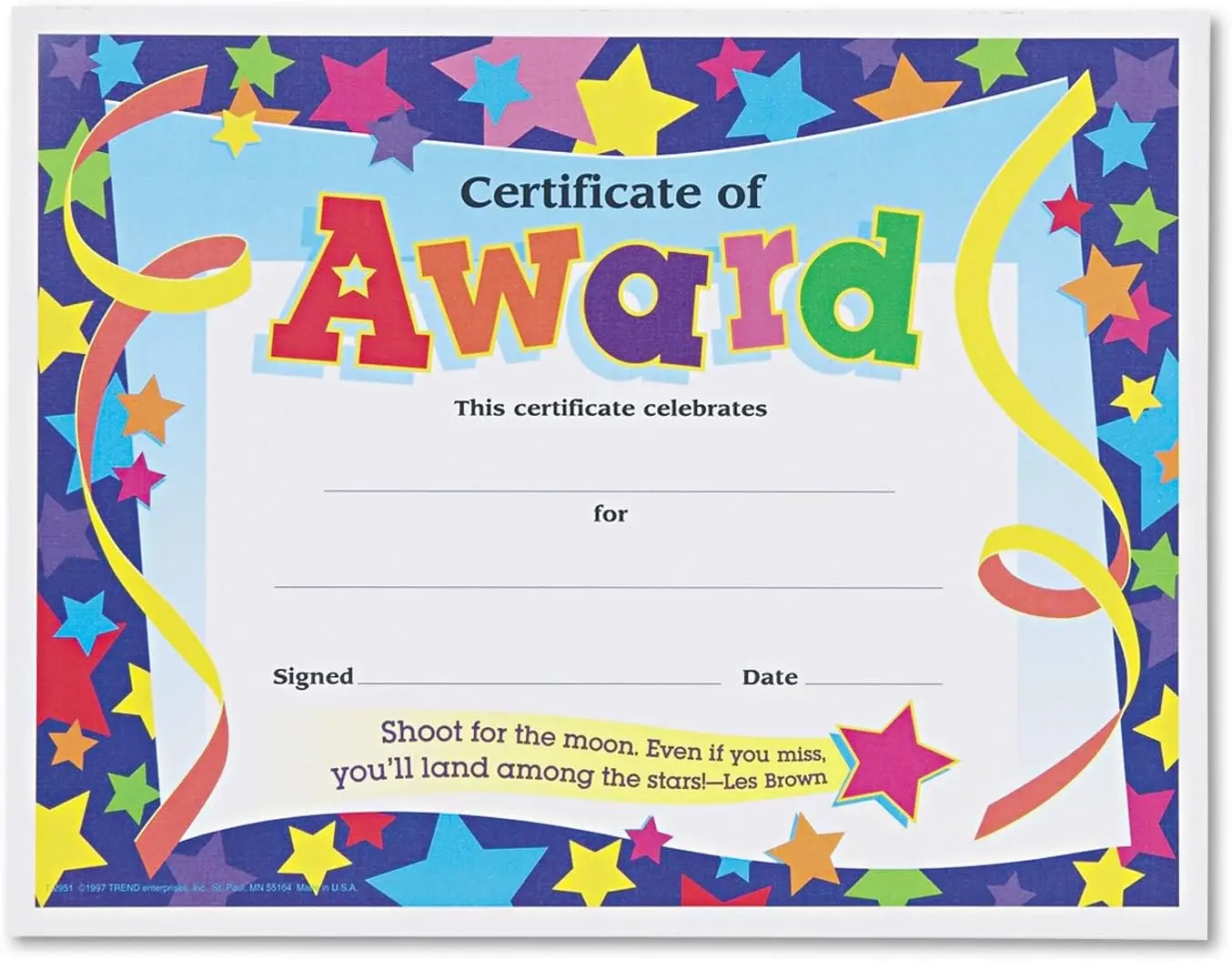 Certificate of Award, 8.5x11 Inches, 30 Pack, Colorful Classic Design, Quality Paper for Printing
Certificate of Award, 8.5x11 Inches, 30 Pack, Colorful Classic Design, Quality Paper for Printing