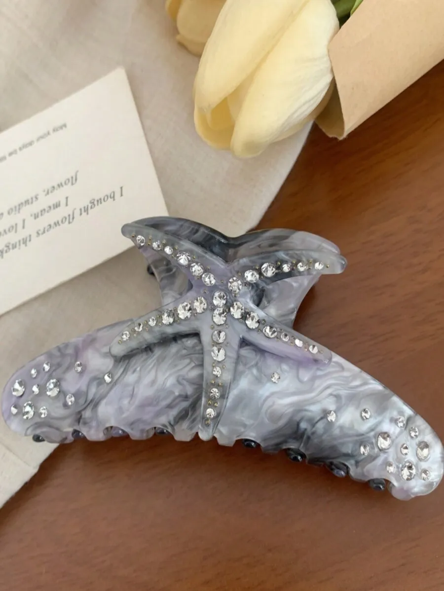 Womens Rhinestone Starfish Acetate Hair Claw Clip Fashion Hair Accessory
Womens Rhinestone Starfish Acetate Hair Claw Clip Fashion Hair Accessory