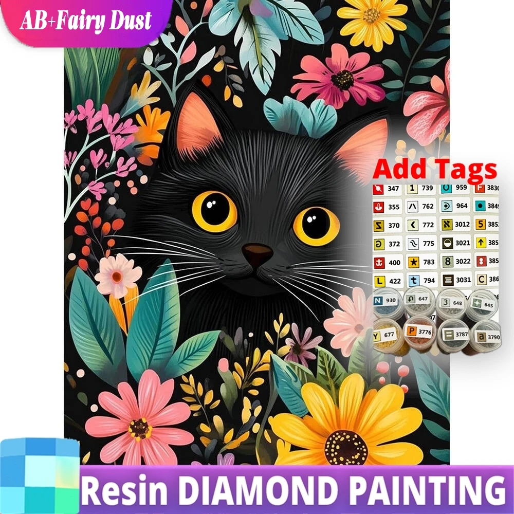 Resin AB Fairy Dust New Arrival Diamond Painting Black Cat Animal Cross Stitch Kits Mosaic Daisy Flower DIY Needlework Home Deco
Resin AB Fairy Dust New Arrival Diamond Painting Black Cat Animal Cross Stitch Kits Mosaic Daisy Flower DIY Needlework Home Deco
