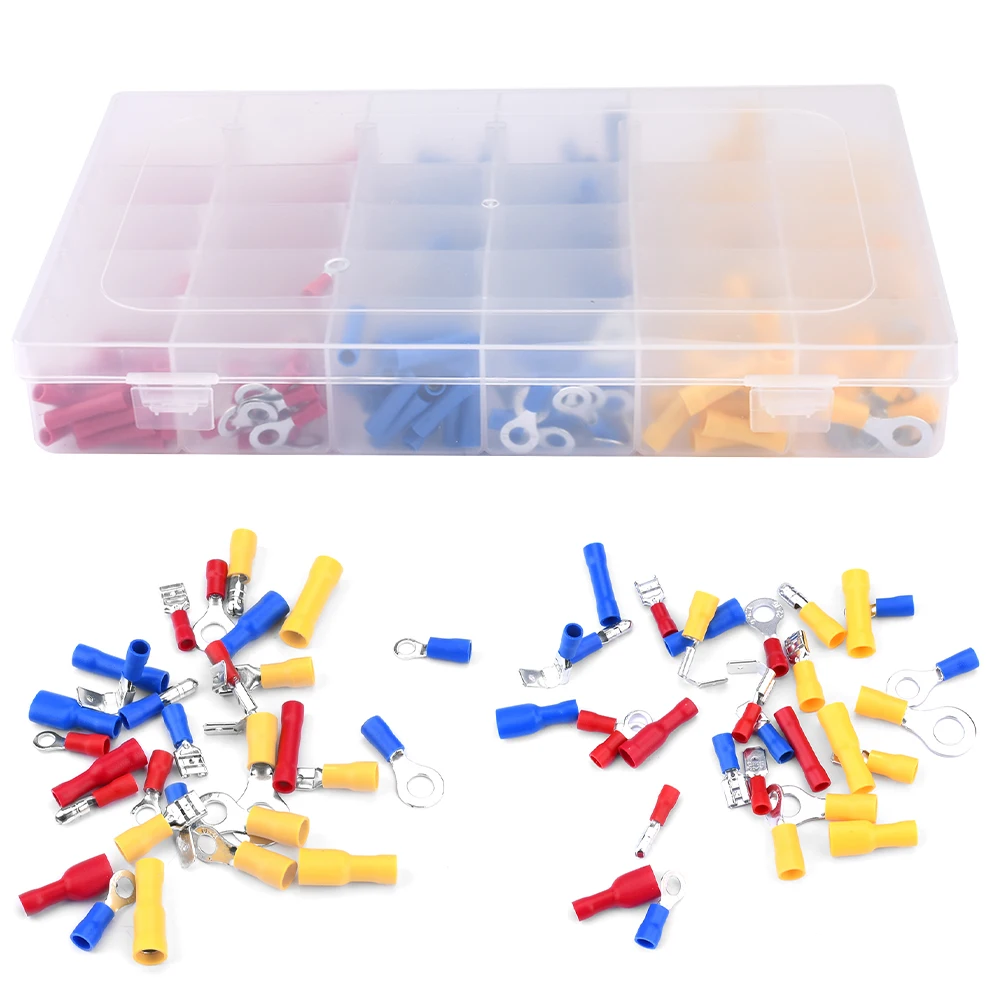 Crimp Spade Terminal 480PCS Assorted Electrical Wire Cable Connector Kit Crimp Insulated Ring Fork Set Ring Lugs Rolled Terminal
Crimp Spade Terminal 480PCS Assorted Electrical Wire Cable Connector Kit Crimp Insulated Ring Fork Set Ring Lugs Rolled Terminal