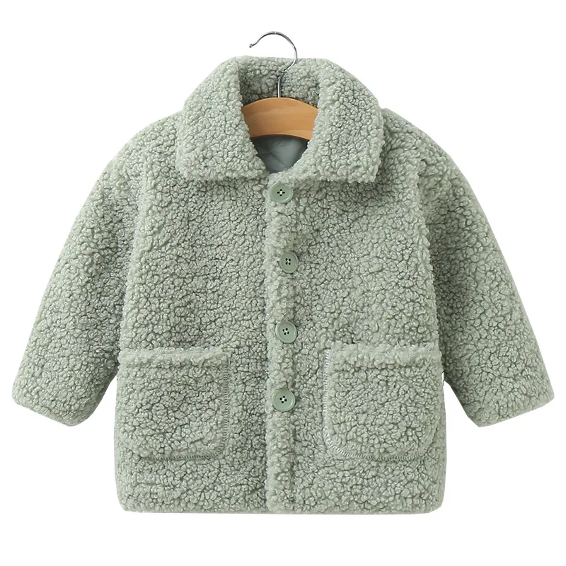 Autumn and Winter Girls' New Solid Color Collar Lamb Fleece Long Sleeve Fashionable Simple Windproof Warm and Thick Coat
Autumn and Winter Girls' New Solid Color Collar Lamb Fleece Long Sleeve Fashionable Simple Windproof Warm and Thick Coat