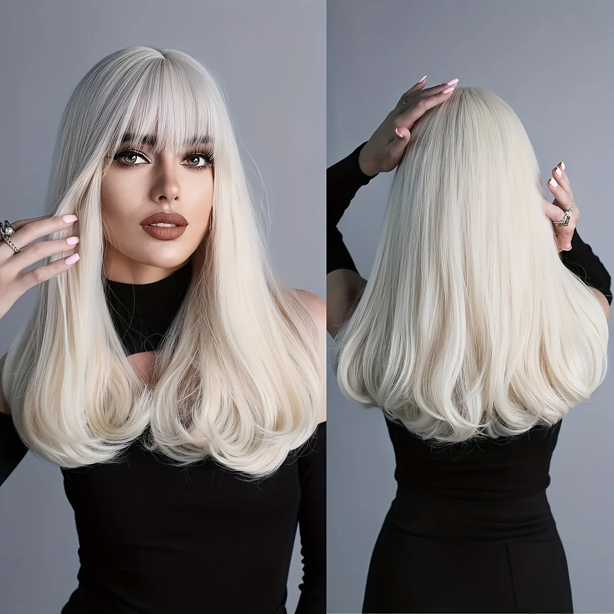 European and American wigs, Qi bangs big waves long curly wigs wigs chemical fiber wigs women's full headgear
European and American wigs, Qi bangs big waves long curly wigs wigs chemical fiber wigs women's full headgear