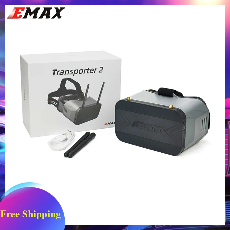 Очки EMAX Transporter 2 с двойными антеннами, 5,8 ГГц, 4,3 дюйма, очки FPV, очки Tinyhawk для RC FPV Racing Drone
Очки EMAX Transporter 2 с двойными антеннами, 5,8 ГГц, 4,3 дюйма, очки FPV, очки Tinyhawk для RC FPV Racing Drone