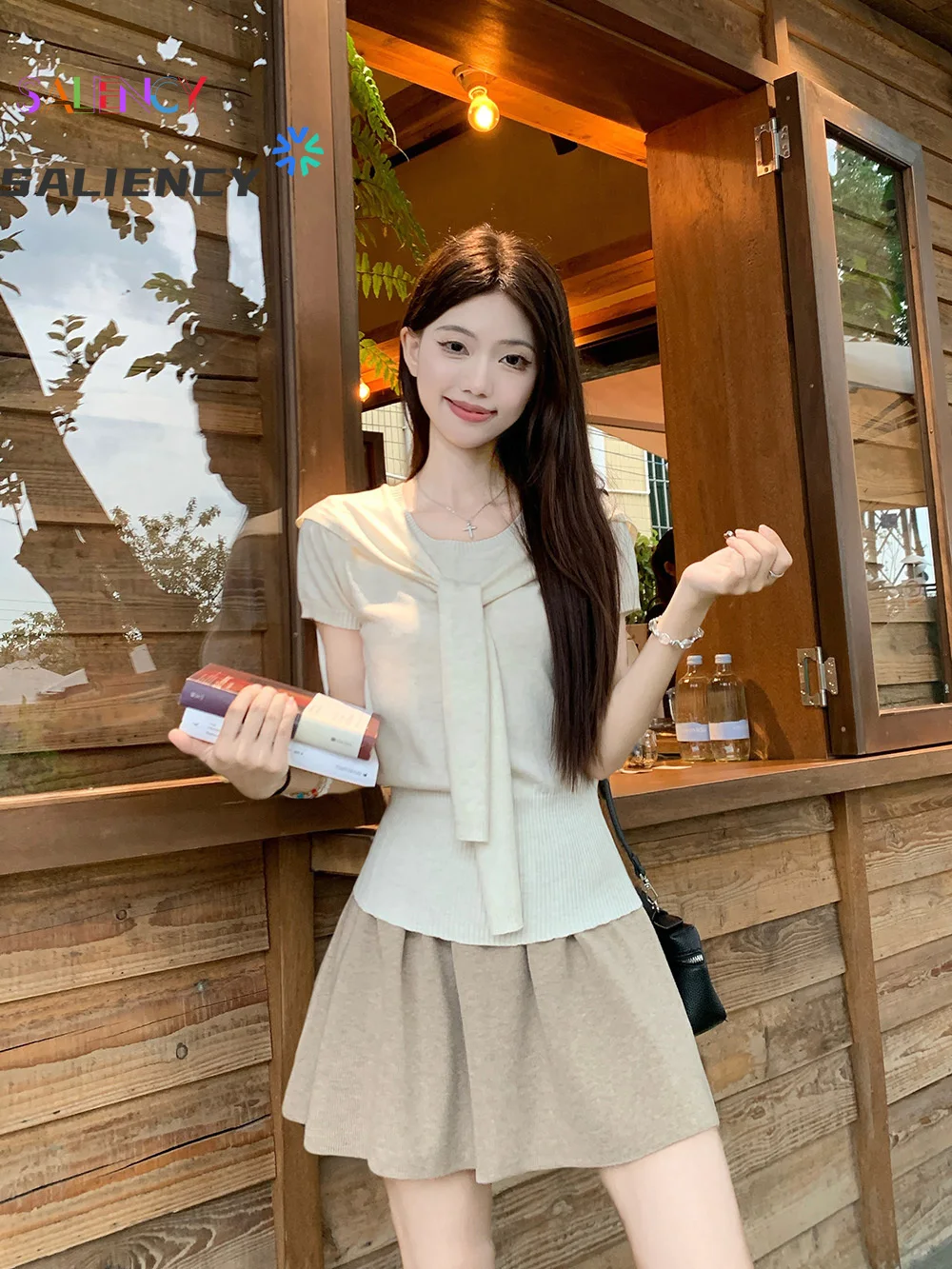 Summer Knitting Two Pieces Sets Women's Preppy Style Vintage Basic Sweatshirt+High Waist Pleated Mini Skirt 2pcs Suits
Summer Knitting Two Pieces Sets Women's Preppy Style Vintage Basic Sweatshirt+High Waist Pleated Mini Skirt 2pcs Suits