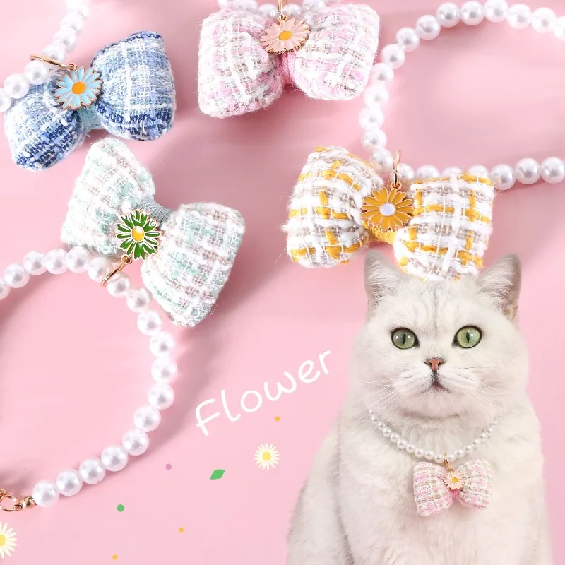 Pet Pearl Checkered Bow Pendant Necklace, Adjustable Puppy, Cat, Daisy, Princess Birthday Collar Accessory
Pet Pearl Checkered Bow Pendant Necklace, Adjustable Puppy, Cat, Daisy, Princess Birthday Collar Accessory