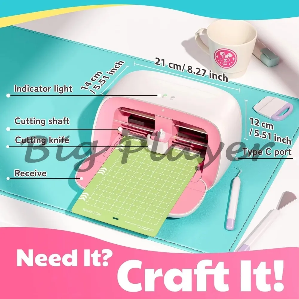 Mini Desktop Cutting Plotter - Wireless Vinyl Cutter Machine Compatible with iOS/Android for DIY Craft Projects
Mini Desktop Cutting Plotter - Wireless Vinyl Cutter Machine Compatible with iOS/Android for DIY Craft Projects