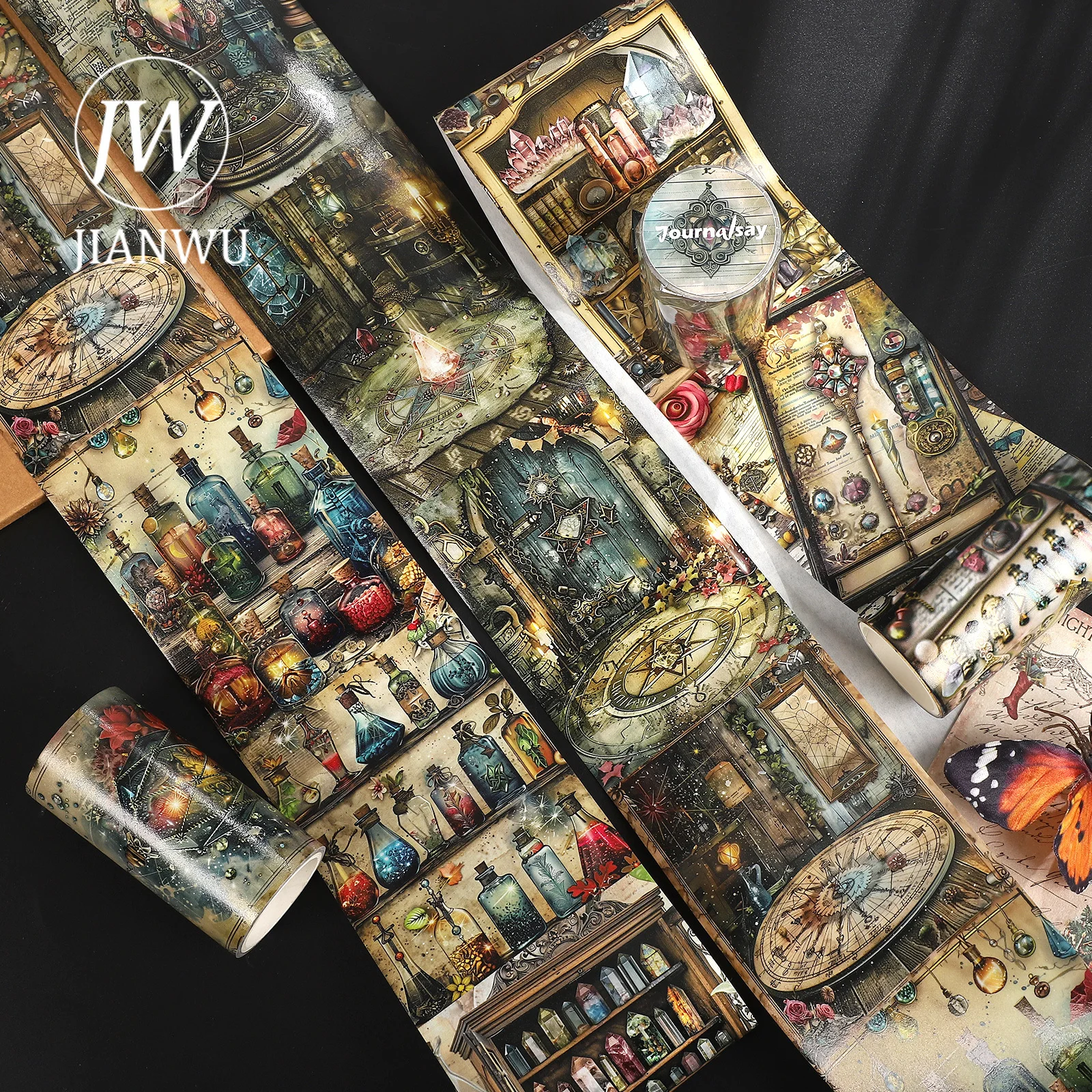 JIANWU 80mm*200cm Vintage Magician Studio Bottle Landscape Material Collage Washi Tape Creative DIY Journal Scrapbook Stationery
JIANWU 80mm*200cm Vintage Magician Studio Bottle Landscape Material Collage Washi Tape Creative DIY Journal Scrapbook Stationery
