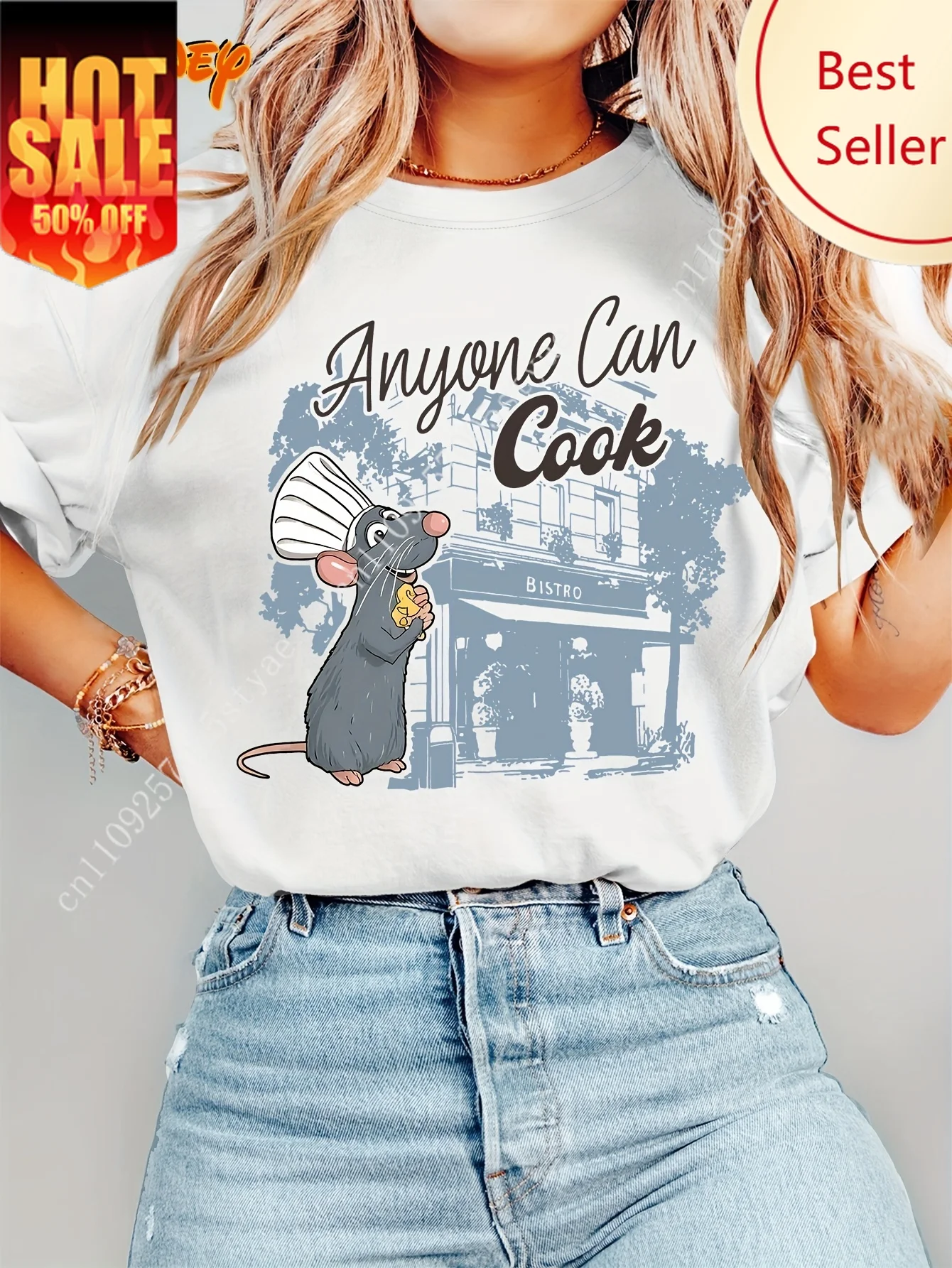 Disney Collection Ratatouille Chef Hat T Shirt Vintage Women's Men Cotton Tee Short Sleeve O-Neck Casual Trendy Oversized tops
Disney Collection Ratatouille Chef Hat T Shirt Vintage Women's Men Cotton Tee Short Sleeve O-Neck Casual Trendy Oversized tops