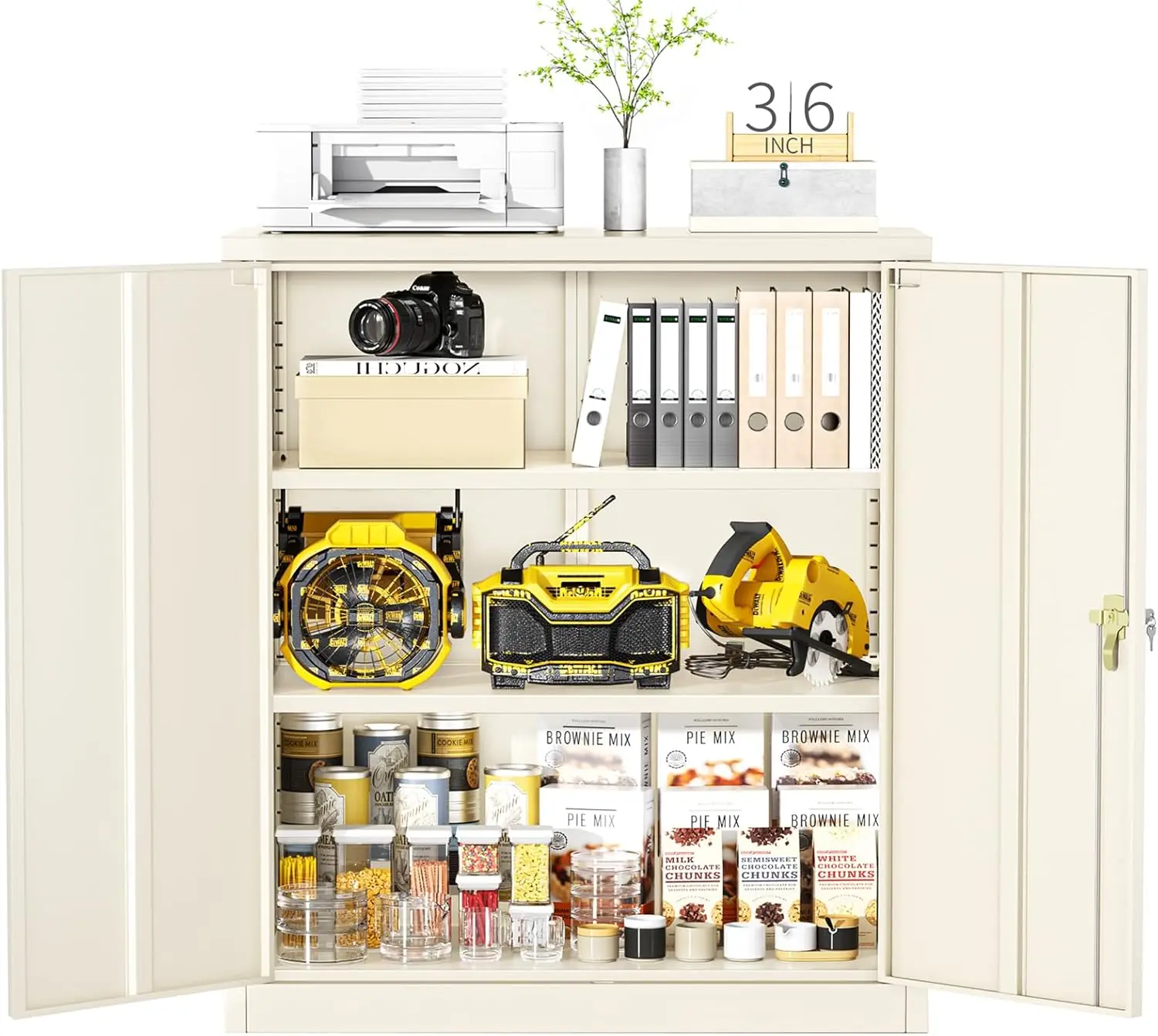 Metal Storage Cabinet with Doors, 72" Lockable Steel Garage Storage Cabinet with Shelves,Metal Cabinet
Metal Storage Cabinet with Doors, 72" Lockable Steel Garage Storage Cabinet with Shelves,Metal Cabinet