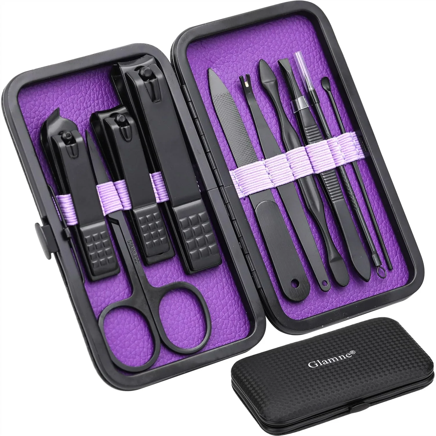 Manicure Set Nail Clippers Kit Professional Stainless Steel 10 in 1 with Leather Travel Case for Men Women
Manicure Set Nail Clippers Kit Professional Stainless Steel 10 in 1 with Leather Travel Case for Men Women