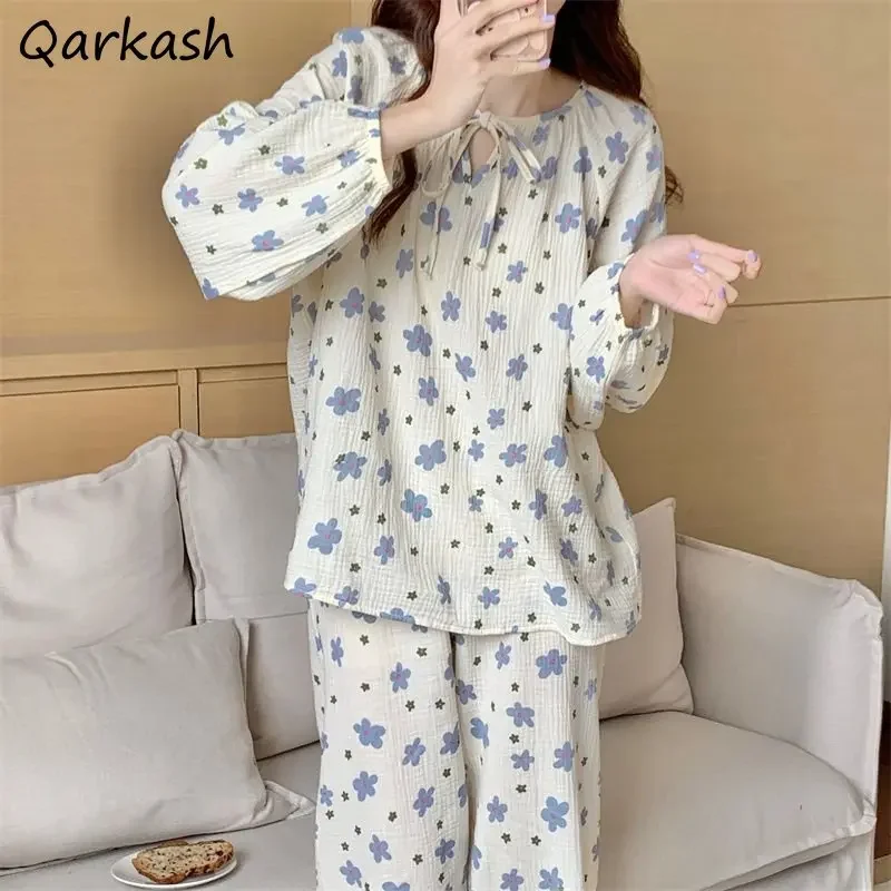 Pajama Sets for Women Floral O-neck Home Sleepwear Night Cozy Sweet Long-sleeve Spring Girls Daily Casual Ulzzang Style
Pajama Sets for Women Floral O-neck Home Sleepwear Night Cozy Sweet Long-sleeve Spring Girls Daily Casual Ulzzang Style